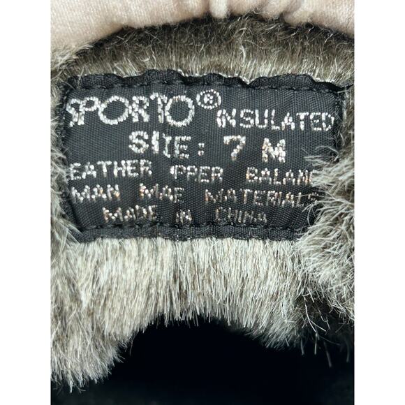 Sporto Booties Boots Women 7 Leather Waterproof Faux Fur Lined Winter Outdoors - Picture 5 of 9